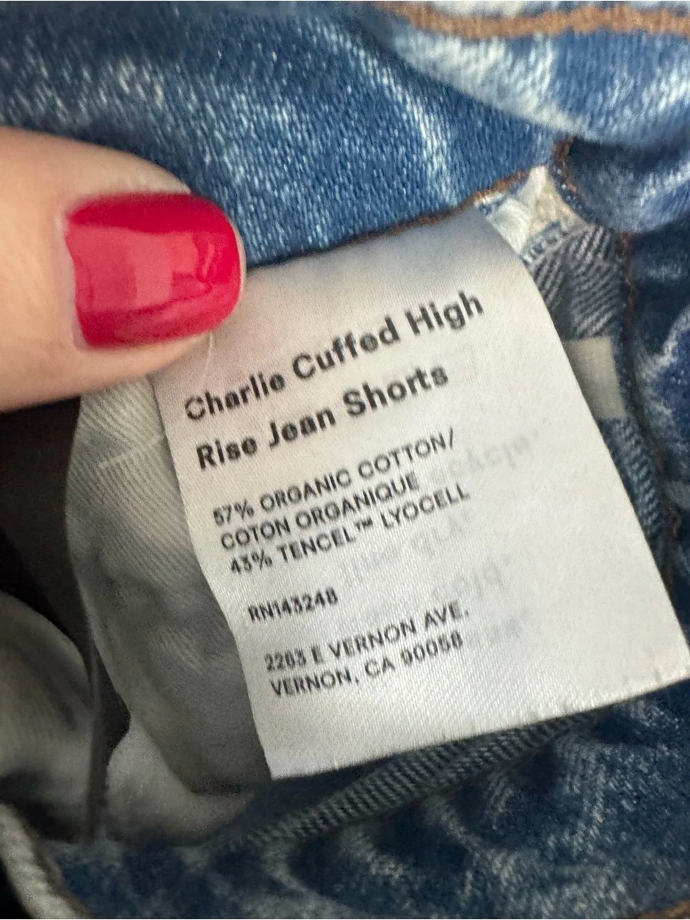 Reformation Charlie Cuffed High Rise Denim Shorts Cotton Lyocell Light Wash 26